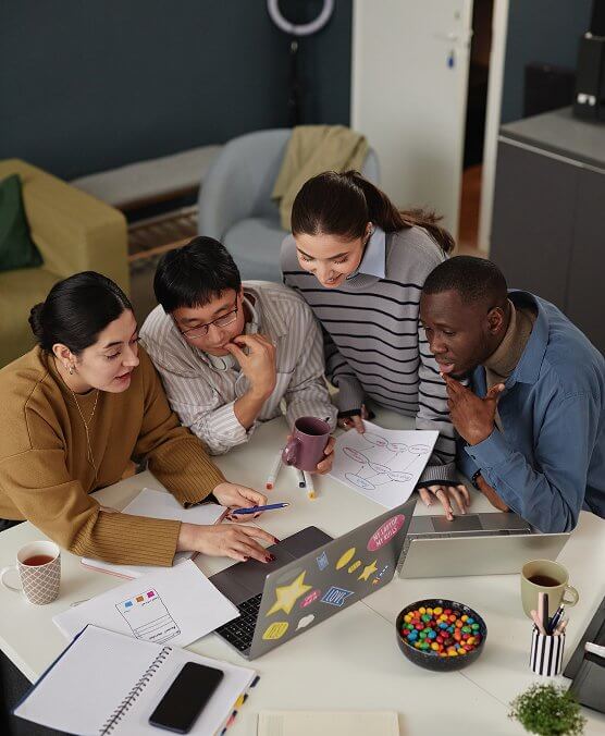 People collaborating on a project