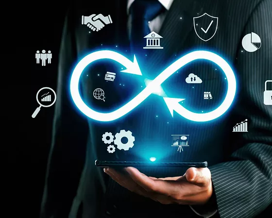 A CI/CD pipeline visualization